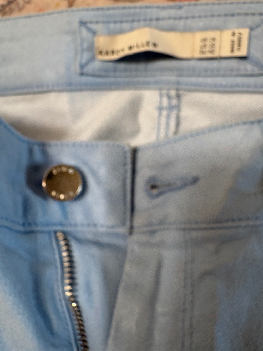 Karen Millen Pale Blue Straight Leg Jeans Pants US 10 UK 14
